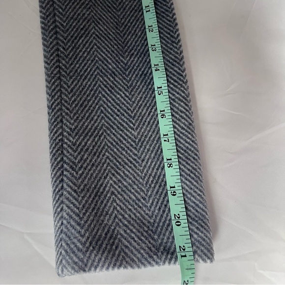 J. Crew Factory Herringbone Notch Lapel Topcoat, Hazy Chevron Navy Ivor, 0P NWT - Picture 13 of 15